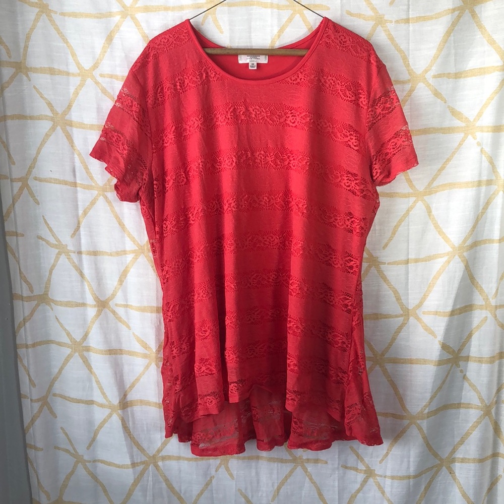 Pinky Red Shannon Ford New York 3x Top
